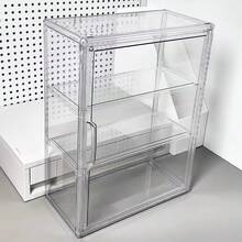 1個多功能透明壓克力收納盒 防塵展示盒 適用於模型、工具與書籍 | 透明收納容器 商品展示架 包包收納 玩具收納 鞋子收納 化妝品收納 - 彩色 - 查看 5