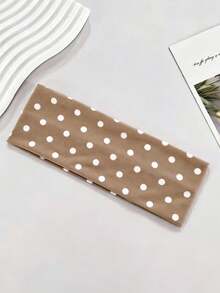 4pcs/1pc Women's Sweet Cool Sporty Yoga Beach Black White Brown Khaki Polka Dot Headband Fashion Versatile High-End Elegant Elegant Minimalist Style Small Long Scarf Hairband Hair Accessory Suitable For Daily Outings Casual Parties Commuting Vacation Hair Tying Hair Binding Hair Styling Makeup Outfit Matching Accessory Headwear - Multicolor - View 3