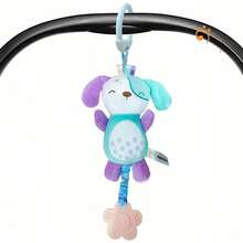 1 buah Mainan Gantung Lembut untuk Kursi Mobil & Kereta Dorong Bayi, Dilengkapi Lonceng & Kertas Berkerut, Ideal untuk Anak Laki-laki & Perempuan - Biru - View 4