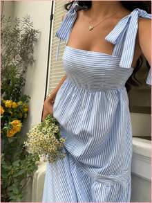 Women Short Dresses - Blue - View 4