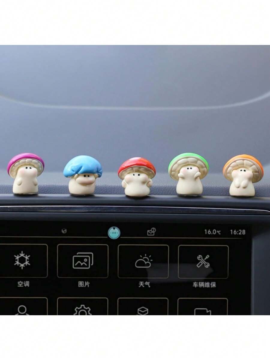 蘑菇儀表板裝飾品 蘑菇汽車後視鏡飾品 可愛汽車裝飾 仙女花園居家桌面擺飾 - A - 查看 1