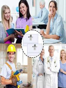 100/50/36/24/10/5/2pcs Fun Name Badge Clips & Pins (9 X 5.6cm) – Transparent Plastic Horizontal ID Badge Holders, Suitable For Office, School And Conferences; Durable PVC Material, With Clip/Pin Combination Attachment And Reinforced Badge Holder. - A - View 6