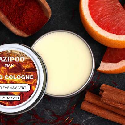 GAZIPOO 男士香水固體香膏，持久清新舒爽身體香氛膏，便攜 20g 0.71oz 旅行裝固體香氛，適合日常使用與約會，男士完美禮物選擇