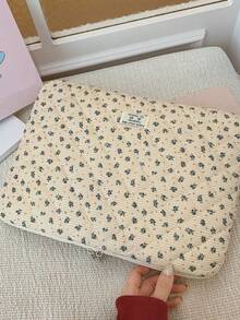 1件裝燈芯絨學生筆電保護套，適用11"/13"/15"筆電，豹紋休閒中性保護殼，輕巧便攜，可作為文件袋、筆電內套、筆電攜行袋使用，適合女生、青少年、男生、大學生，亦適用9-15"平板電腦，防震設計 - 彩色 - 查看 9