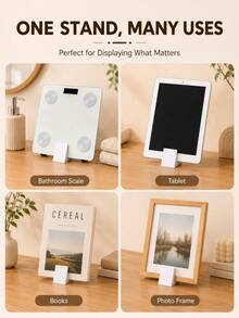 2pcs Weighing Scale Storage Rack, Multi-Functional Electronic Scale Storage Rack, Space-Saving Slotted Storage, File Stacking Bracket, Suitable For Small Spaces Such As Bathrooms/Kitchens/Living Rooms/Wardrobes, Upright Shelf, Storage, Bracket - Multicolor - View 5