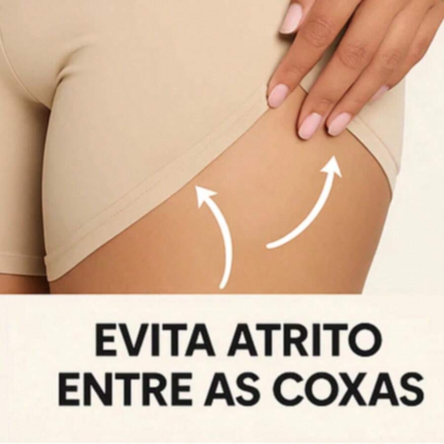 Short Anágua Feminino Segunda Pele Sem Costura Microfibra Antiatrito Não Marca | Bege