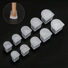 2 Pairs Invisible Matte Translucent Heel Protectors, Square Toe Stiletto High Heel Shoe Silencers, Anti-Scratch Wear-Resistant Heel Covers - Clear - View 3
