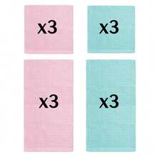 Waffle Washcloths 6/12/24 Pack, Washcloths For Body And Face, 10x10/10x19 Inch Small Large Face Washcloths, Super Soft And Gentle Face Towels On Sensitive Skin - Pink + Blue - View 13
