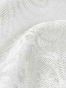 1pc/2pcs Embroidered Sheer Curtains, Floral Leaf Pattern, Rod Pocket, UV Protection, Breathable, Transparent, Polyester, Rod Pocket, No Lining, For Living Room, Bedroom, Dining Room - White - View 7
