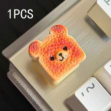 Keycaps Fofas, Urso, Pata de Gato, Keycaps de Pão - tecla - Visão 11