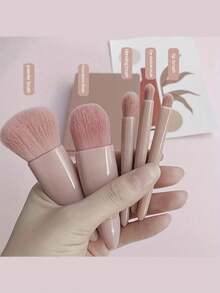 5-Piece Portable Cleaning Brush Set (With Mirror), Makeup Brush Set (With Makeup Brush Box), Multi-Function Powder Brush, Blush Brush (With Mirror Box), Mini Multi-Function Powder Brush, Foundation Brush, Eyeshadow Brush, Blending Brush, Makeup Tool Set, Complete Makeup Brush Set - Multicolor 1 - View 9