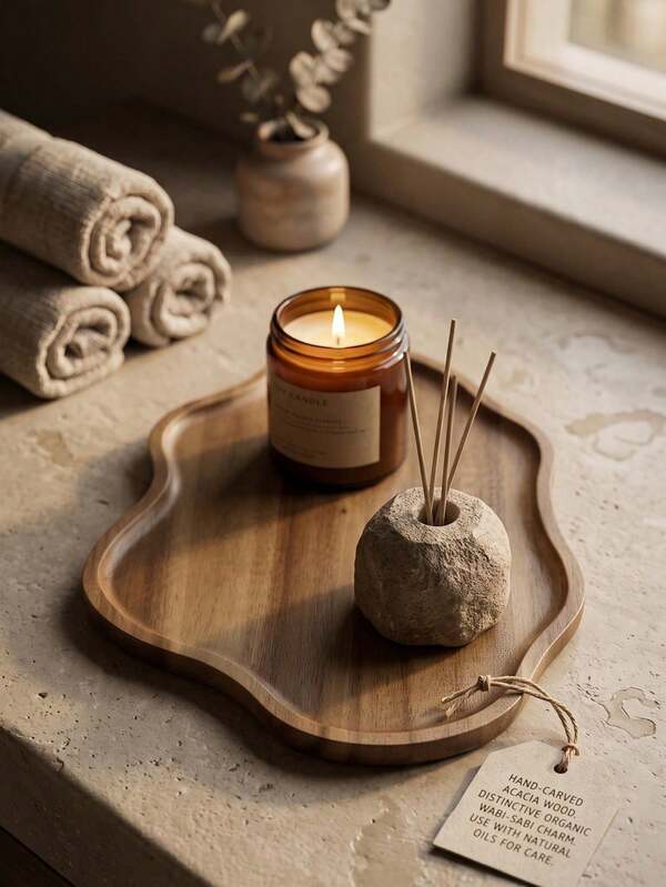Large Cloud-Shaped Wooden Bathroom Tray, Jewelry Storage Tray, Multi-Functional Decorative Tray, Home Display Tray, Suitable For Multiple Scenes, Widely Used In Bedroom, Room, Office, Bathroom And Outdoor Spaces, High-Quality Natural Wooden Tray