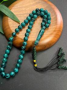 1件 3個流蘇編織便攜式穆斯林祈禱珠，銀色流蘇 Tasbih，商務出差與旅行用隨身祈禱珠 - 薄荷綠 - 查看 3