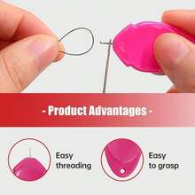 Enhebrador de hilo de costura hecho a mano, herramienta de enhebrado automático para máquina de coser, herramienta de enhebrado fácil para bordado, asistente de enhebrado automático de aguja, color aleatorio - Multicolor - Ver 7