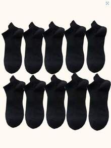 1/3/5 Pairs Women's Cute Ruffle Trim Short Socks, Black & White Color, Polyester Spandex Blend, Machine Washable - White - View 3