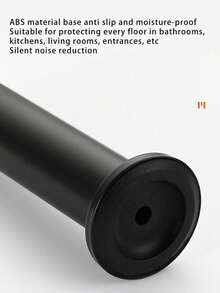 1pc Adjustable Stainless Steel Furniture Leg, Thickened Metal Replacement Leg With Screws, Suitable For Cabinets, Desks, Tables, Chairs, Sofas, Beds - Black - View 5