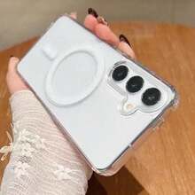 適用於 iPhone 17/15 透明新風格 Apple 16 Pro Max 磁吸充電 15 Plus 防摔 13 Pro Max 散熱 12 極簡 11 超薄 14 手機保護殼 - 無色 - 查看 1