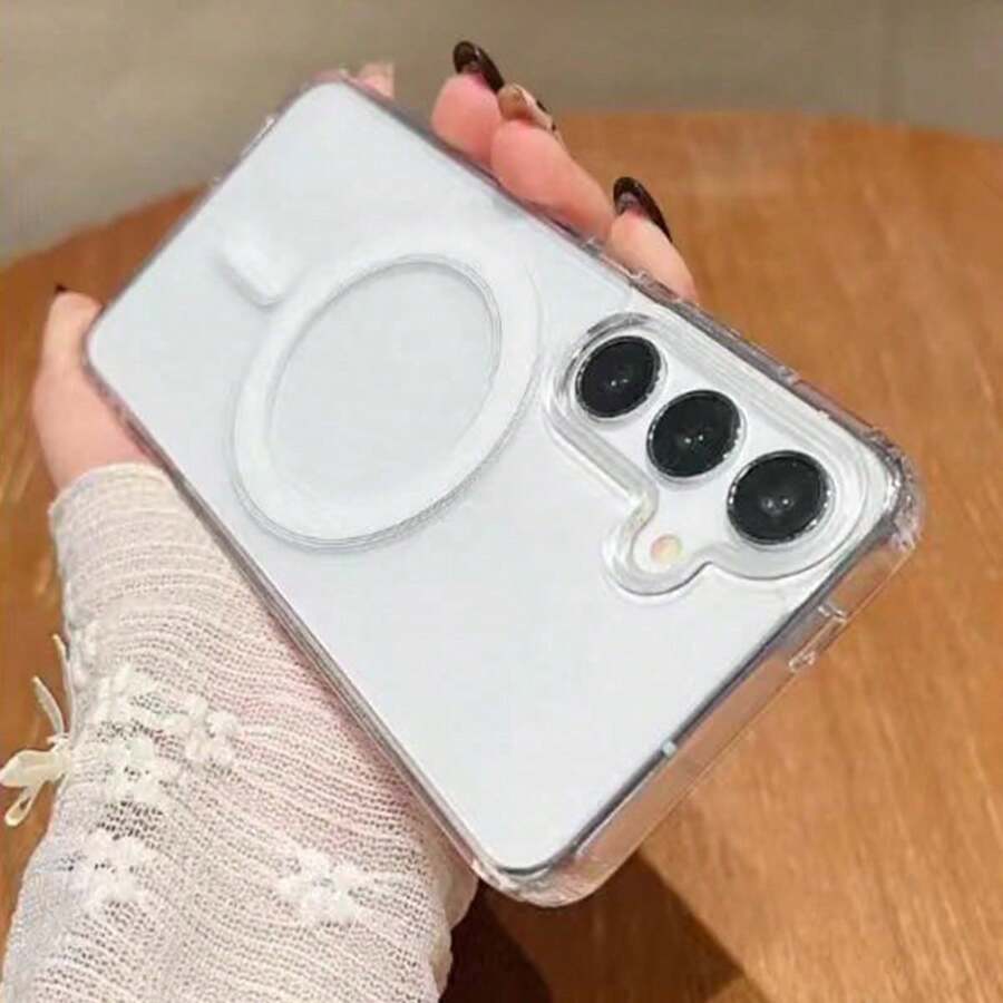適用於 iPhone 17/15 透明新風格 Apple 16 Pro Max 磁吸充電 15 Plus 防摔 13 Pro Max 散熱 12 極簡 11 超薄 14 手機保護殼 - 無色 - 查看 1