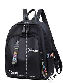 XD A Black Oxford Cloth Wear-Resistant Large Capacity Multi-Pocket Backpack, A Fashionable Versatile Commuter Bag, A Delicate Student School Bag, And A Mobile Laptop Bag. Perfect For Back To School Or Commuting, Travel - Multicolor - View 6