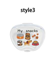Cute Pet Print Mini Pet Treat Storage Box, Mini Small Capacity Transparent Visible Storage Box, Pet Theme Print Airtight Storage Box, Dog Treat Box, Airtight Container, Suitable For Portable Storage/Outdoor Feeding/Pet Party Scenes/Dog Walking/Outing Rewards/Car Pet Meals, Pet Owner Small Gift, Pet Owner Practical Small Storage Box - Multicolor - View 11