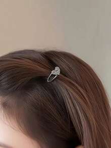 5pcs/1pc Minimalist Small Bangs Clip, Mini Rhinestone Heart Bow Side Hair Clip, Elegant Bangs Hair Clip, Suitable For Women, Summer, Holiday, Travel, Easily Create Daily Hairstyles, Suitable For All Hair Types, Personalized Fashion Hair Accessories - Multicolor - View 10