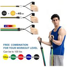 11pcs Resistance Band Set With Door Anchor, Handles, Carrying Bag, Leg & Ankle Straps For Resistance Training, Fitness, Home Workout - A - View 5