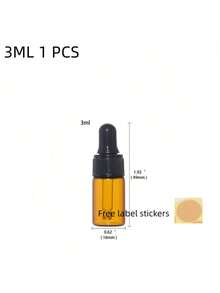 1件/5件裝 1ml 2ml 3ml 5ml 10ml 15ml 20ml 棕色琥珀玻璃可重複填充滴管瓶，精油填充工具，精確劑量控制，防光空瓶，旅行便攜，噴霧瓶，迷你香水 - 棕色 - 查看 18
