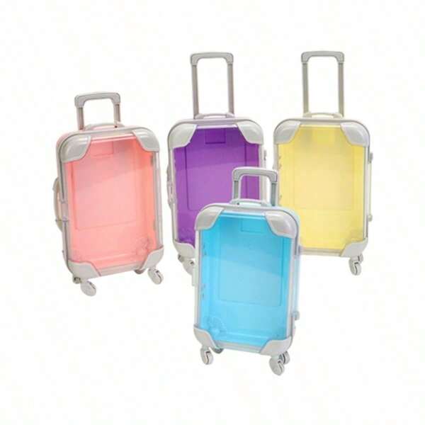 1pc Mini/Medium Transparent Rolling Suitcase, Realistic Storage Travel Box, Creative Gift, Party Favor, Graduation Gift (Please Refer To The Marked Size, Do Not Say The Actual Product Is Smaller Than The Picture, The Picture Is Taken From A Close-Up)