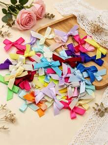 (50pcs/Pack) 4cm Ribbon Bows, Multiple Colors Available, Suitable For Gift Decoration And Hair Accessories Making, Valentine's Day Gifts - 4cm Ribbon Bow - View 9