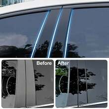 2016-2021 Malibu 6PCS Black Pillar Posts Door Trim Piano Cover Kit YNHK - 1 - View 2