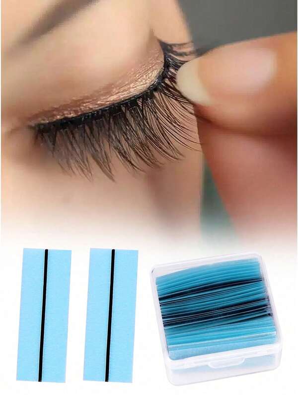 20/10/5/1pcs/Box Black Self-Adhesive Eyelash Extension Tape, Jelly Eyelash Glue-Free Eyelash Applicator