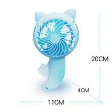 Cute Cartoon Hand-Pressed Mini Fan, Portable Manual Hand-Crank Handheld Fan, No Battery Required Pocket-Sized Hand Fan, Suitable For Outdoor Travel - A - View 4