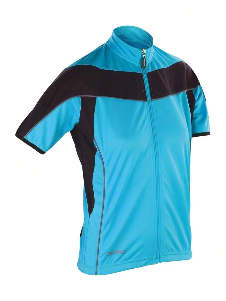 Spiro - "Bikewear" Trikot Durchgehender Reißverschluss Für Damen - Mapping Needed for Aqua/Black - View 1