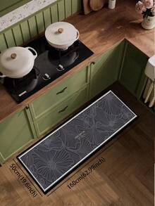 1pc Vintage Elegant Embossed Pattern 3.5mm Cuttable Small Rug, Non-Slip Kitchen Mat Suitable For Living Room, Laundry Room, Entrance Doormat, Indoor Decor - View 9