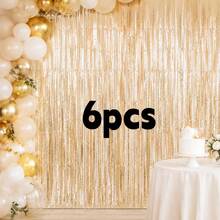 Gold Sequin Curtains, Party Backdrop Decorations, Birthday Decorations, Wedding Party Backdrops, Metallic Foil Fringe Sequin Curtains, Festival Party Supplies, Baby Gender Reveal Party Decorations, Bridal Party Decorations, Party Favors - Multiple Styles - View 9