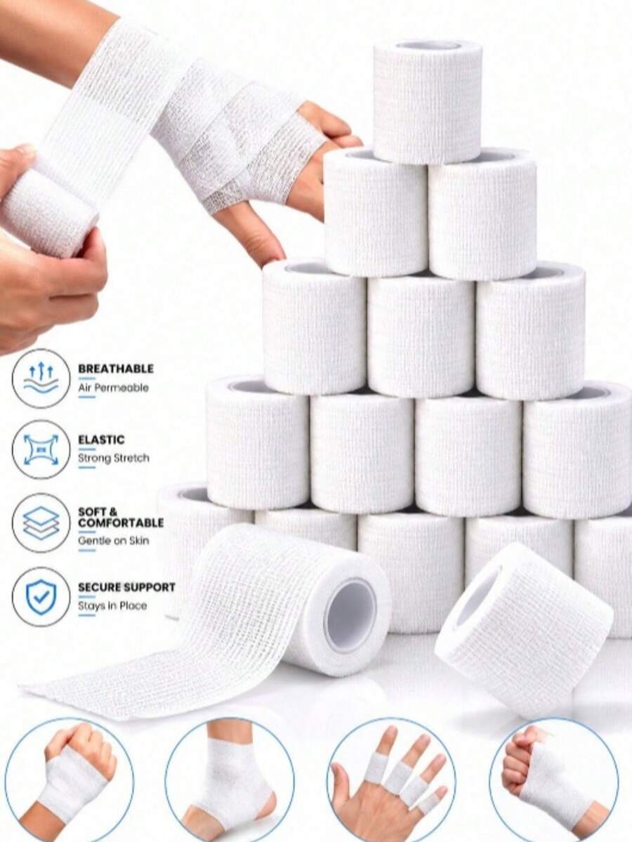 1/3/5/10/15/30 Rolls Upgraded Sports Tape, Specifically Designed For Wrist Protection In Sports Like Football, Rugby, Baseball, Gymnastics - Multicolor - View 1