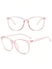 Glasses With Clear Lenses And Transparent Frames; Suitable For Computer, TV, Gaming, And Smartphone Use; Unisex. - Clear - View 4