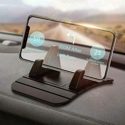 [ユニバーサル滑り止めスマホホルダー]シリコン製車載ダッシュボードスマホマウント - 滑り止めベース、スマートフォンに対応、車と家庭での使用に適しています