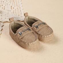 1 Pair Newborn Infant Boy Casual Cute Slip-On Shoes, Suitable For Spring And Autumn - Apricot - View 6