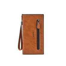 Light Brown APU Leather Men's Wallet & Check Holder - Light Brown - View 7