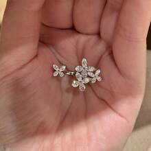 1pc Niche Design Fashion Luxury Exquisite Personalized High-End Minimalist Cubic Zirconia Butterfly Open Ring, Suitable For Women's Daily Wear - Silver - View 2