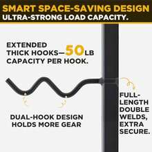 Cable Attachment Storage Rack, Wall Mounted Lat Pulldown Bar Holder, Home Gym Organizer For Cable Handles, Vertical And Horizontal Set - As Pic - View 2