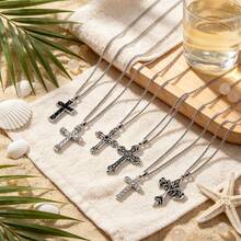 6PCS Y2K Style Necklace Set - Grunge Emo Gothic Accessories, Vintage Silvery Jewelry, Necklace For Kawaii Clothes & Y2K Aesthetic - Silver - View 2