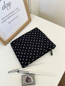 MEYOU FAIRY AGG 五角星黑色女用化妝包，度假必備內包，便攜旅行盥洗包，手提包，多功能護膚品收納包，女性衛生棉收納包，送給媽媽、女友的禮物，學生鉛筆袋 - 彩色 - 查看 8