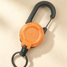 Retractable Steel Wire Multi-Function Keychain, Unisex, With High Rebound Automatic Retraction Anti-Loss Clip, Convenient For Carrying Various Small Essentials - Multicolor - View 12