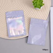 50入全息密封袋 雷射彩色自封袋 珠寶袋 彩虹膜袋 鋁箔袋 金屬化包裝袋 - 100個鐳射款 - 查看 9