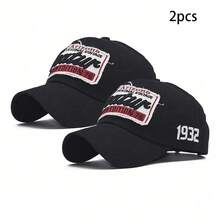 Black Unisex Embroidered Letter Baseball Cap, Adjustable Size, Versatile Baseball Cap Suitable For Daily Fashion And Street Wear - Black - View 6