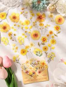 1 Set Spring Floral Series Stickers, Includes Various Floral Stickers, Suitable For DIY Notebook Creation, Floral Decoration And Decorative Stickers. Applicable Materials Include Glass, Notebooks, Etc., Used For Making Decorative Stickers - 1 Set - View 2