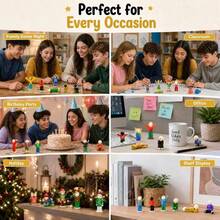 Minimalist Random Humanoid Figure Set, DIY Paintable Hide-And-Seek Dolls, Desktop And Outdoor Mecha Chameleon Decor, Ideal Chameleon-Themed Hide-And-Seek Game Statue Ornament, Adds Fun To Office Workspace And Dorm Bookshelf - Multicolor - View 8