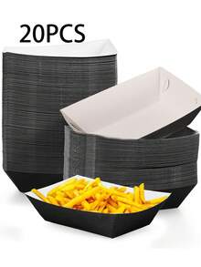 20/10/PCS/Colorful 2lb Paper Food Trays/Boat Trays, Paper Food Containers, Edible Packaging Boxes, For Corn Chips, Hot Dogs, Snacks... - Multi-color [Small Size] - View 22